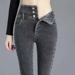 Denim Skinny High Waist Pencil Winter Pants