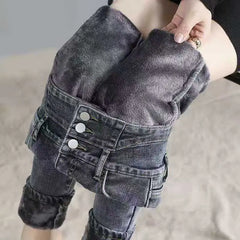 Denim Skinny High Waist Pencil Winter Pants