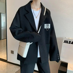 Casual Lapel Long Sleeve Blazer
