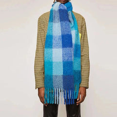 Colorful Plaid Pashmina Scarf