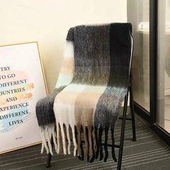 Colorful Plaid Pashmina Scarf