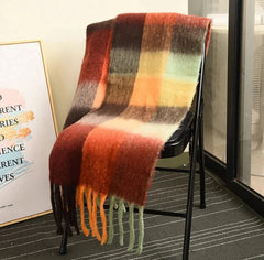 Colorful Plaid Pashmina Scarf