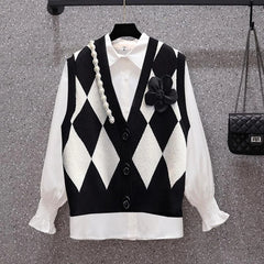V-neck Knitted Vest