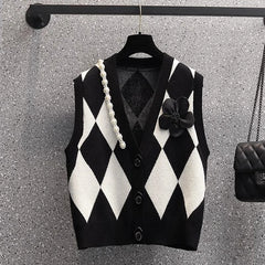 V-neck Knitted Vest