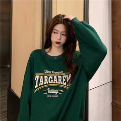 OEIN Round Neck Long Sleeve Sweater with Print