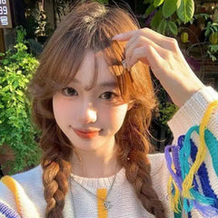 Colorful Tassels Round Neck Long Sleeve Sweater