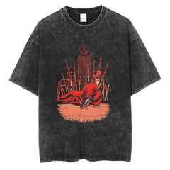 Camiseta extragrande con estampado de bestia