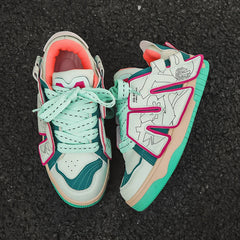 Skateboard Chunky Lace Up Non Slip Sneakers