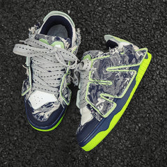 Skateboard Chunky Lace Up Non Slip Sneakers