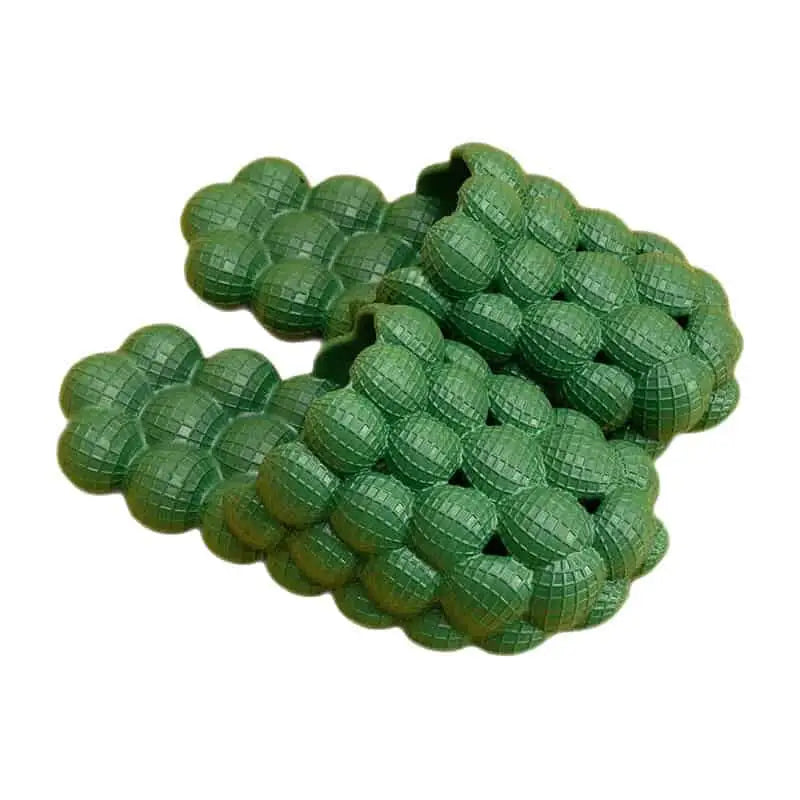 Detox Reflexology Massage Slippers Non Slip Euro Size Green
