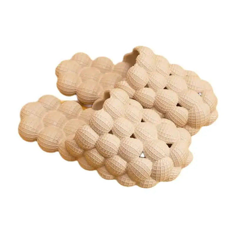 Detox Reflexology Massage Slippers Non Slip Euro Size White