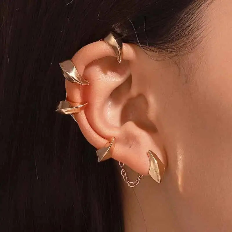 Devil Claw Ear Cuffs Earring for Bold Style Gold