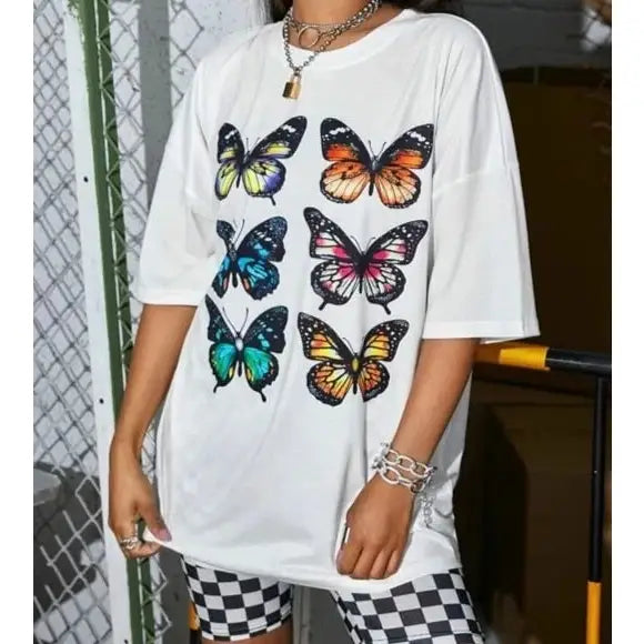 Different Color Butterfly T-Shirt