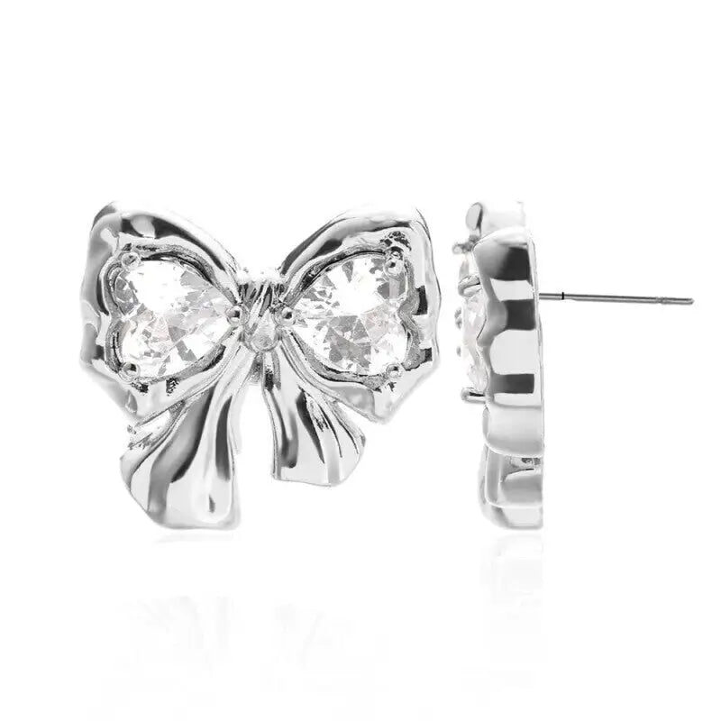 Different Style Stud Cute Earrings for Everyday Wear Silver.