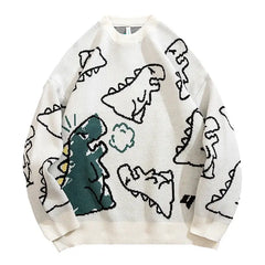 Dinosaur Oversized Cartoon Pullover Sweatshirt