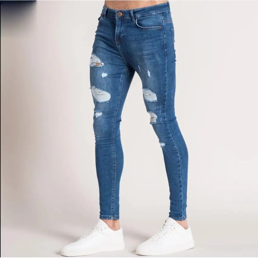 Distressed Skinny Middle waist Pants