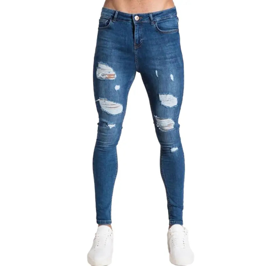 Distressed Skinny Middle waist Pants