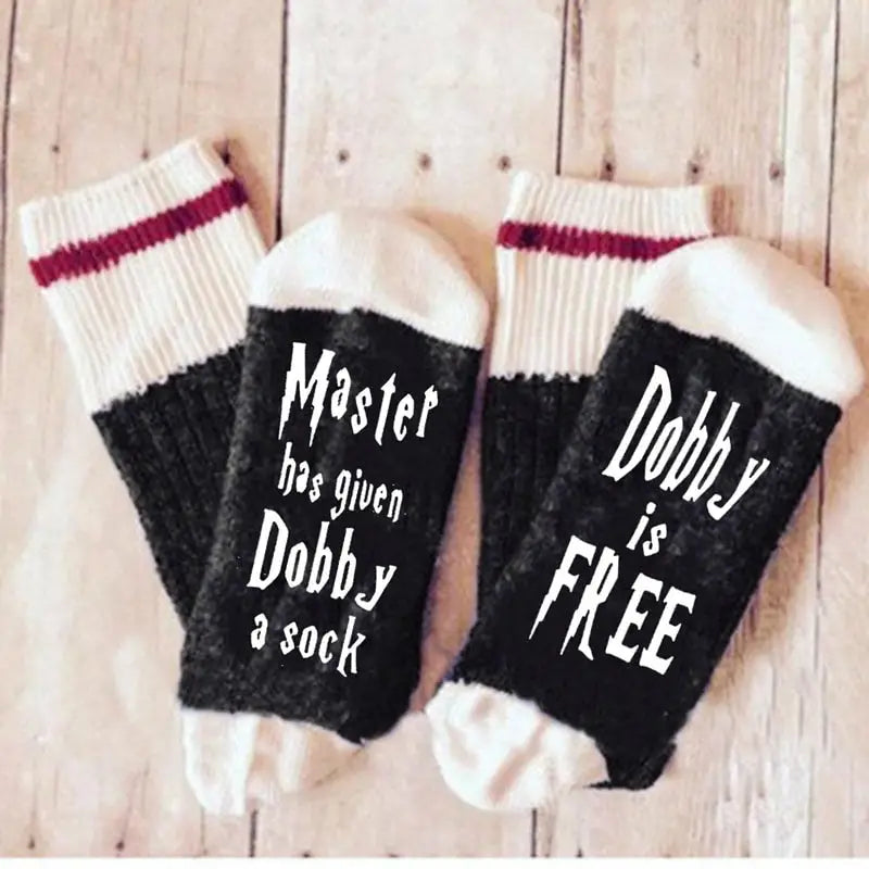 Dobby Knitted Socks - Black - One Size