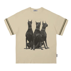 Doberman Printed Round Neck T-shirt