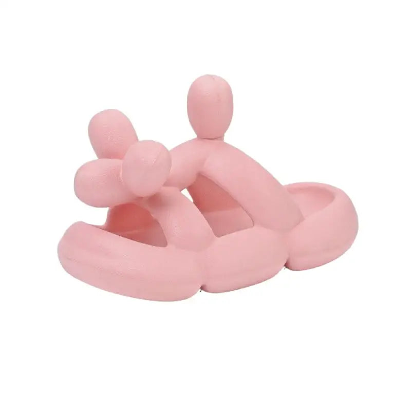 Dog Balloon Thick Sole Elastic Sandals - Pink / 35-36(foot