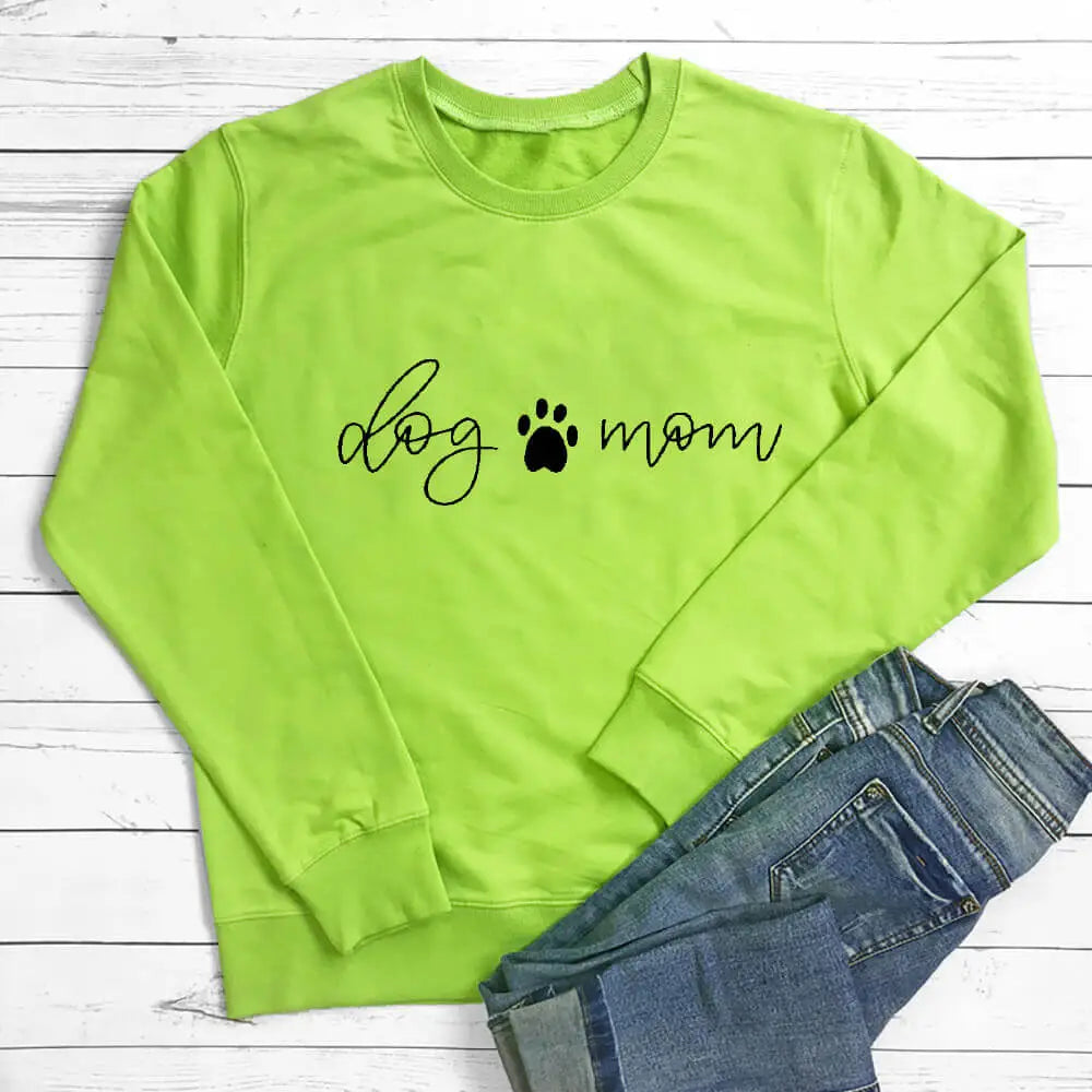 Dog Mom Vegan-Friendly Sweatshirt for Everyday Wear Light