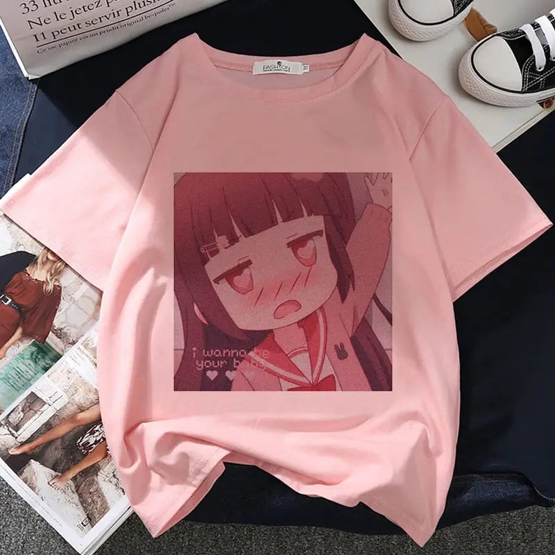 Dolls Pink Japan Anime Oversize T-Shirt