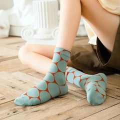 Dot Print Socks - Blue / One Size