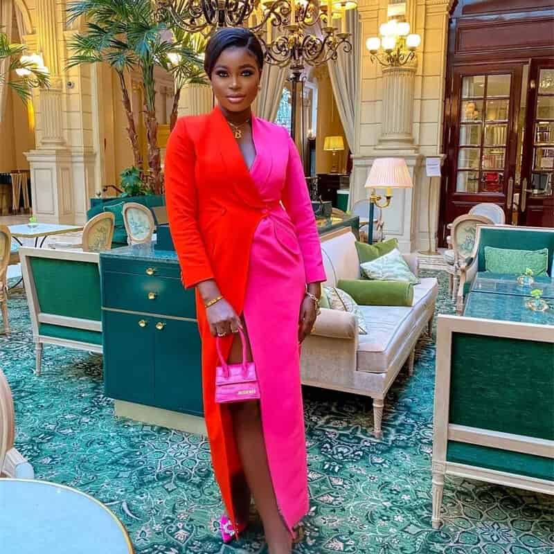 Double Breasted Suit Blazer Skirt Set Long Sleeve