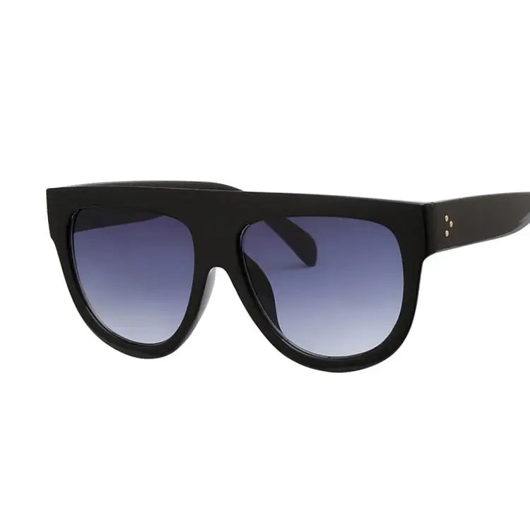 Double Color Frame Sunglasses - Black / One Size