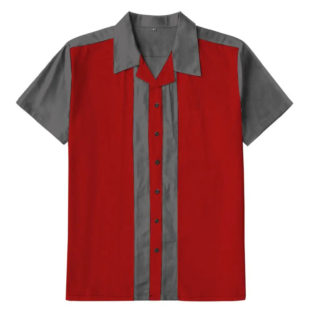 Double Color Short Sleeve Shirt for Men
