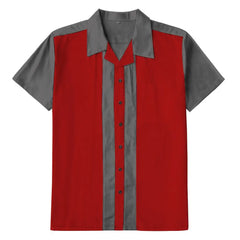 Double Color Short Sleeve Shirt for Men