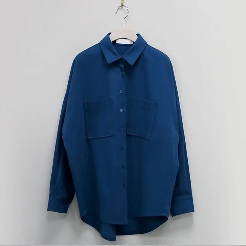 Double Pockets Turn-down Collar Shirt