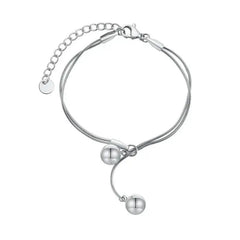 Double Steel Ball Bracelet