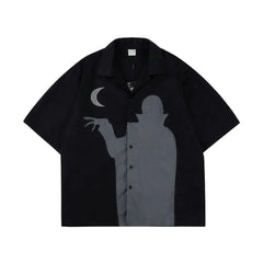 Dracula Print Black Shirt