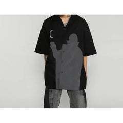 Dracula Print Black Shirt