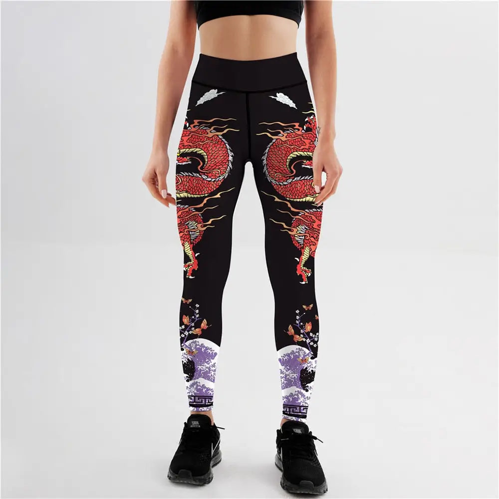 Dragon 3D High Waist Legging