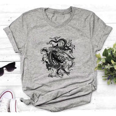 Dragon Hip Hop T-Shirt - gray / S