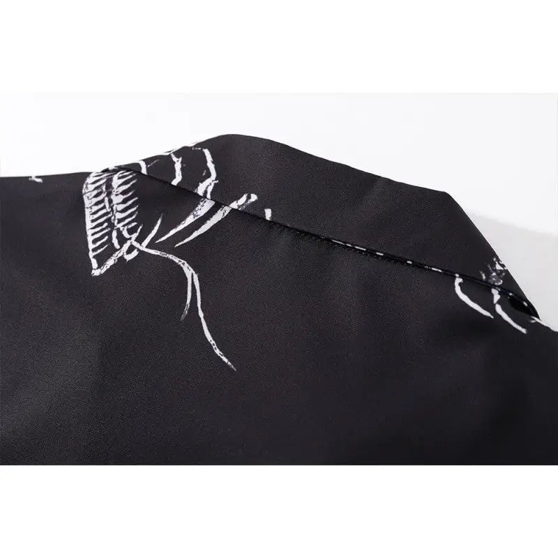 Dragon Printed Material Polo Shirt with Turn Down Collar