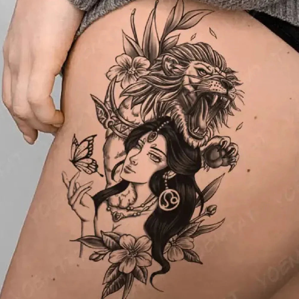Dragon Snake Waterproof Temporary Tattoo Sticker - Women