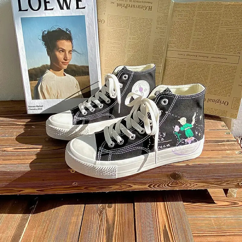 Dreamer Hand-Painted Sneakers Little Prince Design Euro Size