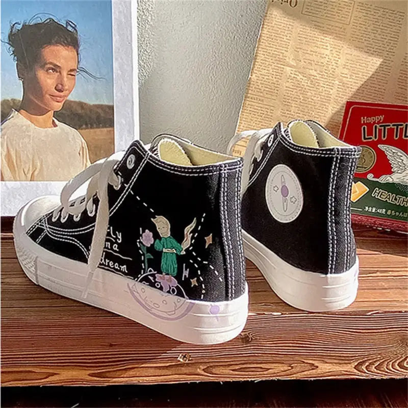 Dreamer Hand-Painted Sneakers Little Prince Design Euro Size