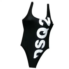 Dsquared2 Icon Bikini Swimsuit in Smooth Silky Fabric Black