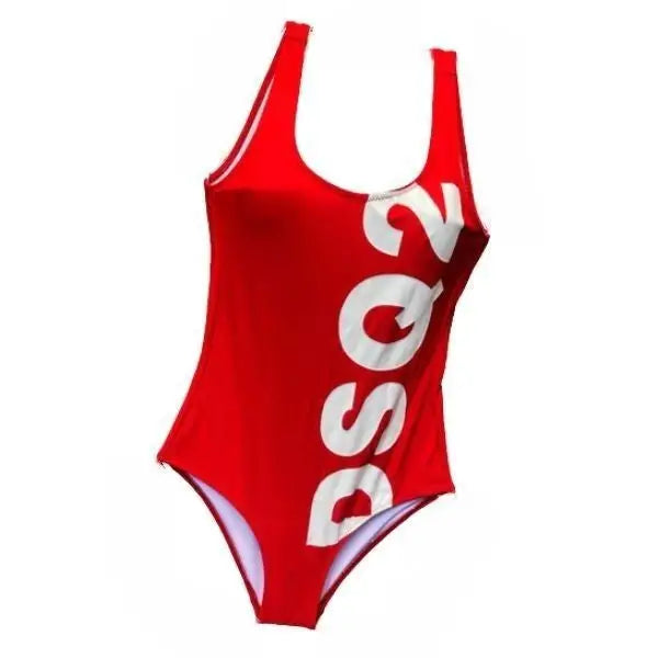 Dsquared2 Icon Bikini Swimsuit in Smooth Silky Fabric Red
