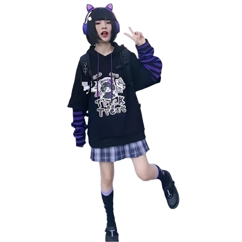 E-Girl Kawaii Anime Gothic Hoodie