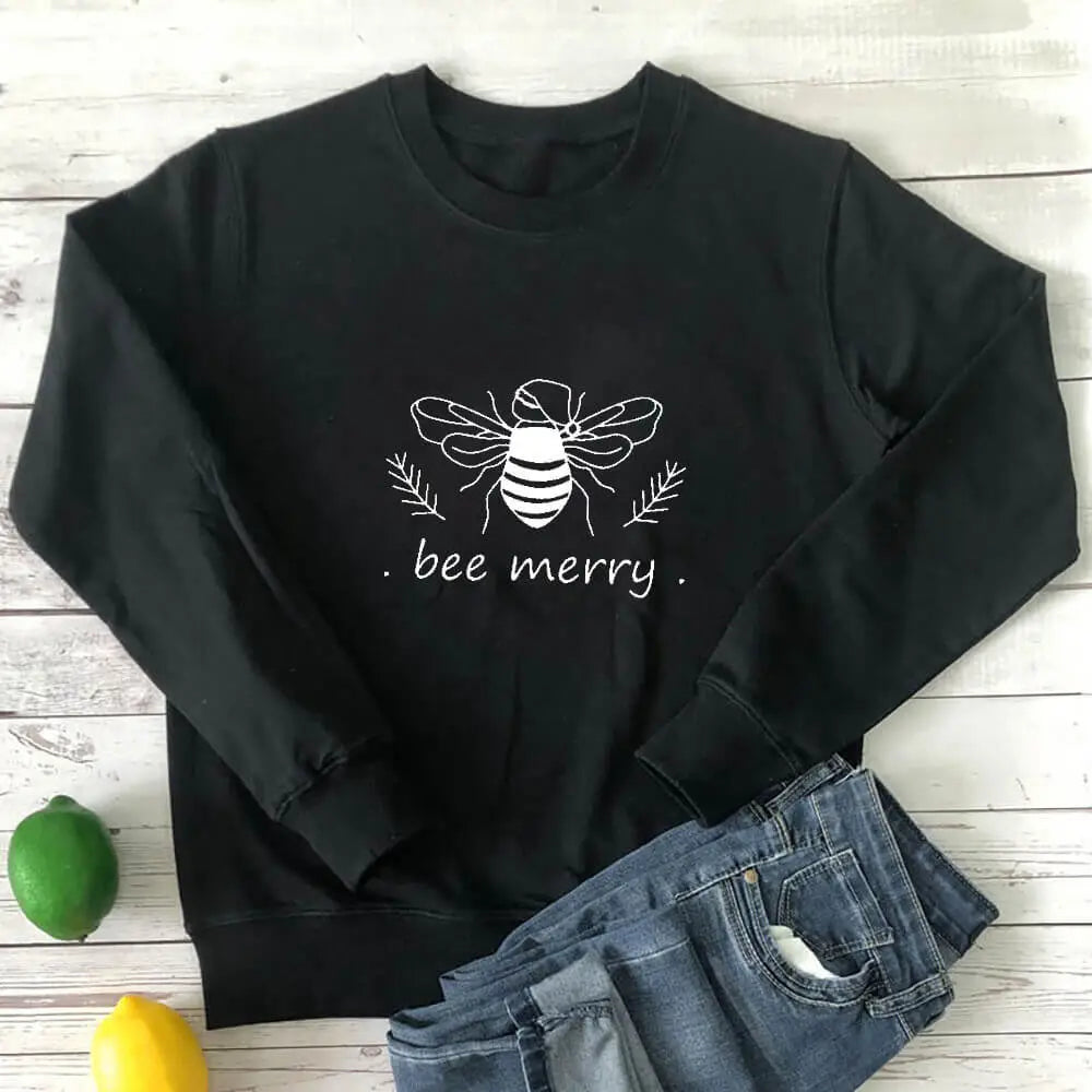 Bee Merry Vegan-friendly Sweatshirt