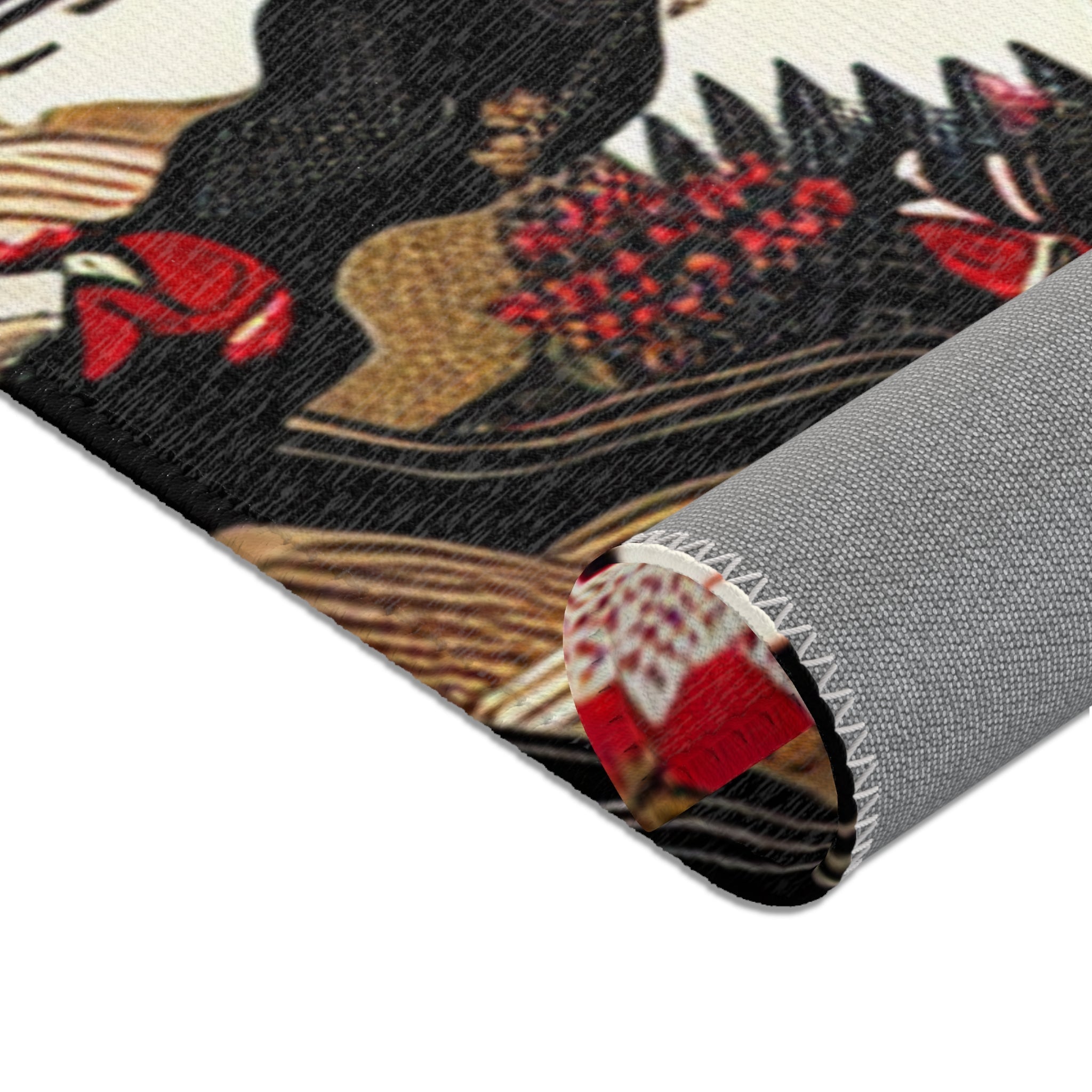 Edo Japan Detailed Area Rug with Intricate Landscape Design