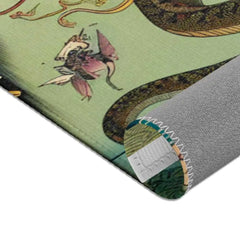 Edo-Period Art-Inspired Area Rug with Traditional Yokai