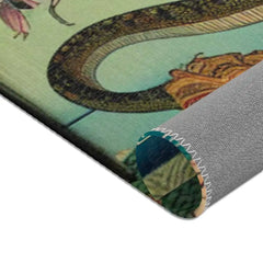 Edo-Period Art-Inspired Area Rug with Traditional Yokai