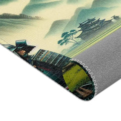 Edo Period Exquisite Area Rug with Serene Countryside Scene