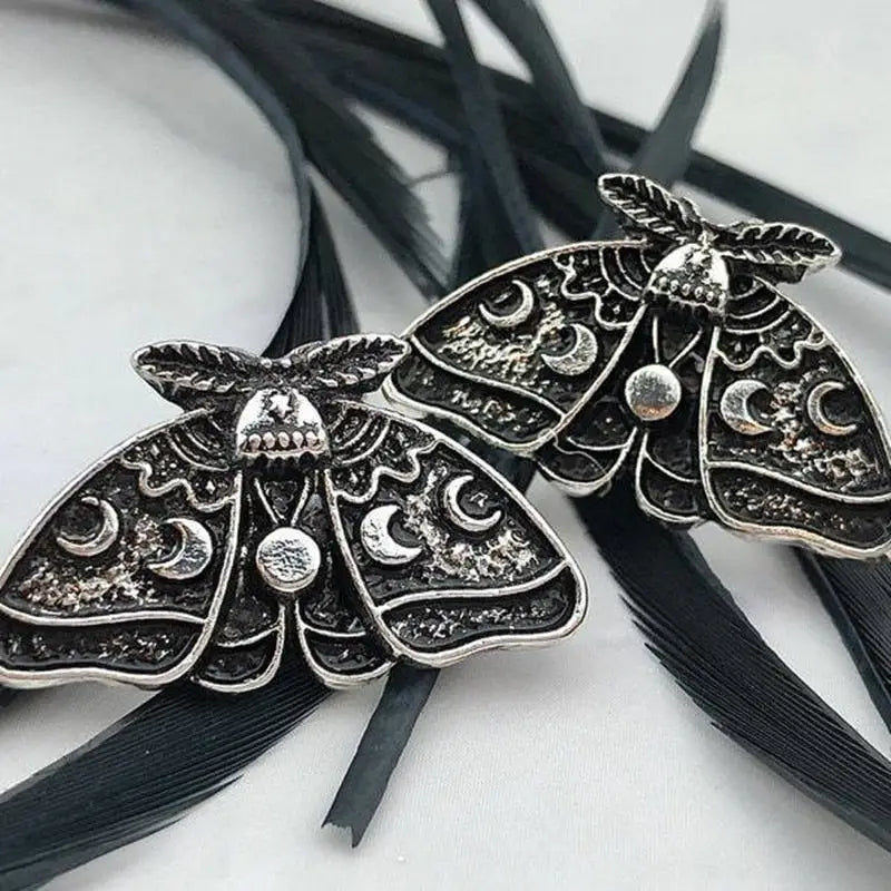 Egyptian Designs Large Hoop Earrings Beetle-Moon / One Size